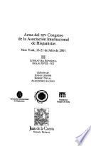 Actas del XIV Congreso de la Asociación Internacional de Hispanistas: literatura Española siglos XVII-XX