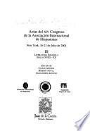 Actas del XIV Congreso de la Asociación Internacional de Hispanistas: Literatura Española siglos XVII-XX
