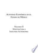 Actividad económica en el Estado de México: Manufactura e industria automotriz