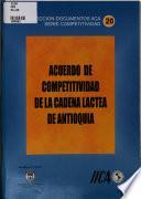 Acuerdo de Competitividad de la Cadena Lactea de Antioquia