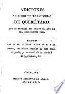 Adiciones al libro de las Glorias de Querétaro