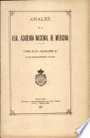 Anales De La Real Academia Nacional De Medicina - 1927 - Tomo XLVII - Cuaderno 3