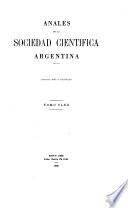 Libro Anales de la Sociedad Científica Argentina