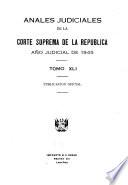 Anales judiciales de la Corte Suprema de Justicia de la República