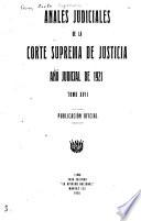 Anales judiciales de la Corte Suprema de Justicia de la Republica
