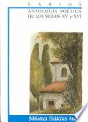 Libro Antología poética de los siglos XV y XVI
