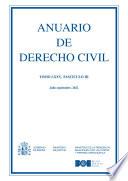 Anuario de Derecho Civil (Tomo LXXV, fascículo III, julio-septiembre 2022)