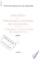 Anuario de la Biblioteca Central y de las populares y especiales correspondiente a ...