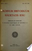 Archivum historicum Societatis Iesu