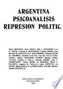 Argentina psicoanálisis represión política