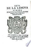 Arte de la lengua aymara de Diego de Torres Rubino, 1616