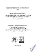 Atti del Congresso internazionale su L'umanesimo cristiano nel III millennio: la prospettiva di Tommaso d'Aquino, 21-25 settembre 2003