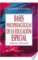 Libro Bases psicopedagógicas de la educación especial