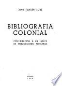 Bibliografía colonial