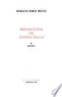 Bibliografía de Andrés Bello: Crítica