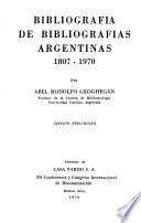 Bibliografía de bibliografías argentinas, 1807-1970