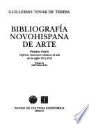 Bibliografía novohispana de arte
