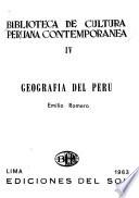 Biblioteca de cultura Peruana contemporánea: Geografia del Peru