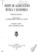Boletín de agricultura, técnica y economica