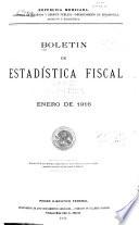 Libro Boletín de estadística fiscal