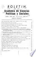 Boletín de la Academia de Ciencias Políticas y Sociales