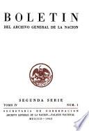Boletín del Archivo general de la nación. Segunda serie
