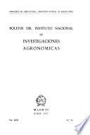 Boletin del Instituto Nacional de Investigaciones Agronómicas