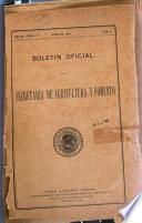 Boletín oficial de la Secretaría de Agricultura y Fomento