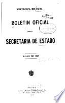 Boletín oficial de la Secretária de Estado
