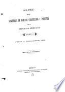 Boletín oficial de la Secretaría de Fomento, Colonización e Industria de la República Mexicana