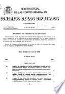 Boletín oficial de las Cortes Generales, Congreso de los Diputados