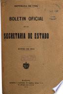 Boletín oficial del Ministerio de Estado de la República de Cuba