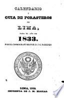 Calendario y guia de forasteros de Lima, para el año de 1833