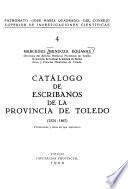 Catálogo de escribanos de la Provincia de Toledo (1524-1867)