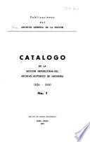 Catálogo de la Sección Republicana del Archivo Histórico de Hacienda