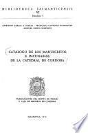 Catálogo de los manuscritos e incunables de la Catedral de Córdoba