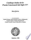 Catálogo-índice de la poesía cancioneril del siglo XV