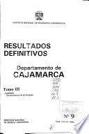 Censos nacionales 1993, IX de población, IV de vivienda: Cajamarca (3 v.)