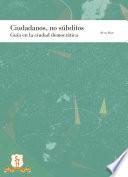 Libro Ciudadanos y no súbditos