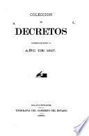 Colección de decretos correspondientes al año de 1824 [-1831]