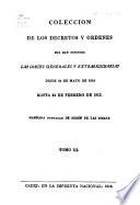 Colección de decretos y órdenes de las Cortes de Cádiz