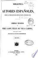 Comedias Escogidas de Frey Lope Félix de Vega Carpio
