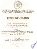 COMPARACION DE UN GRUPODE CLONES DE CACAO TIPO NACIONAL VS EL CCN-51 BAJO CONDICIONES DE SECANO EN LAZONA DE QUEVEDO