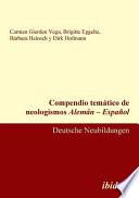 Libro Compendio temático de neologismos Alemán-Español