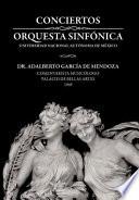 Libro Conciertos Orquesta Sinf Nica Universidad Nacional Aut Noma de M Xico