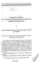 Constitución definitiva de la Comisión internacional para la exploración cientifica del Mediterráneo