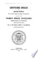 Constituciones sinodales del Obispado-Priorato de las Cuatro Órdenes Militares, en Ciudad-Real