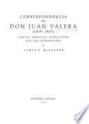 Correspondencia de don Juan Valera (1859-1905)
