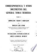 Correspondencia y otros documentos del General Tomás Herrera