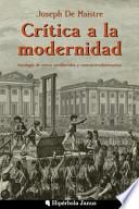 Libro Critica a la modernidad